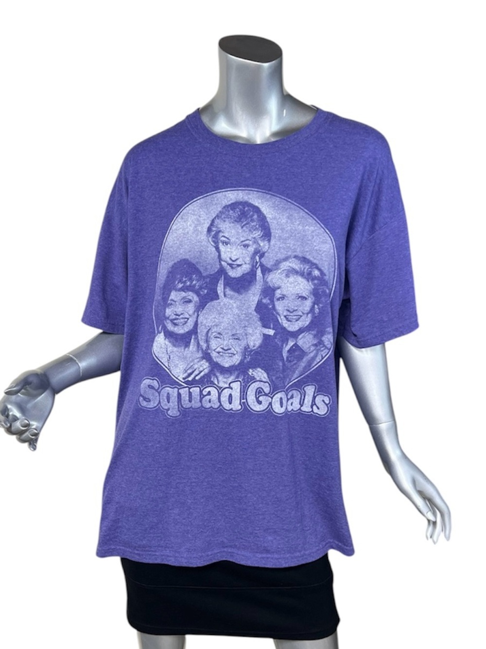 The Golden Girls Crew Neck T Shirt Squad Goals Purple Adult LARGE